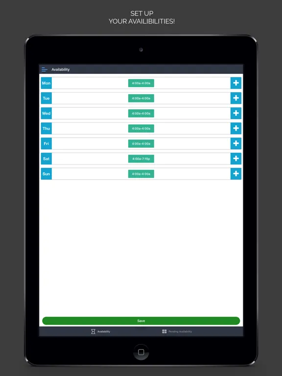 ภาพหน้าจอของ Altametrics Schedules iPad 