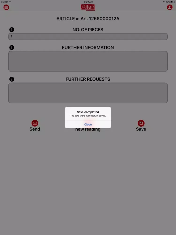 Capturas de tela do Altair Filter CODE iPad 