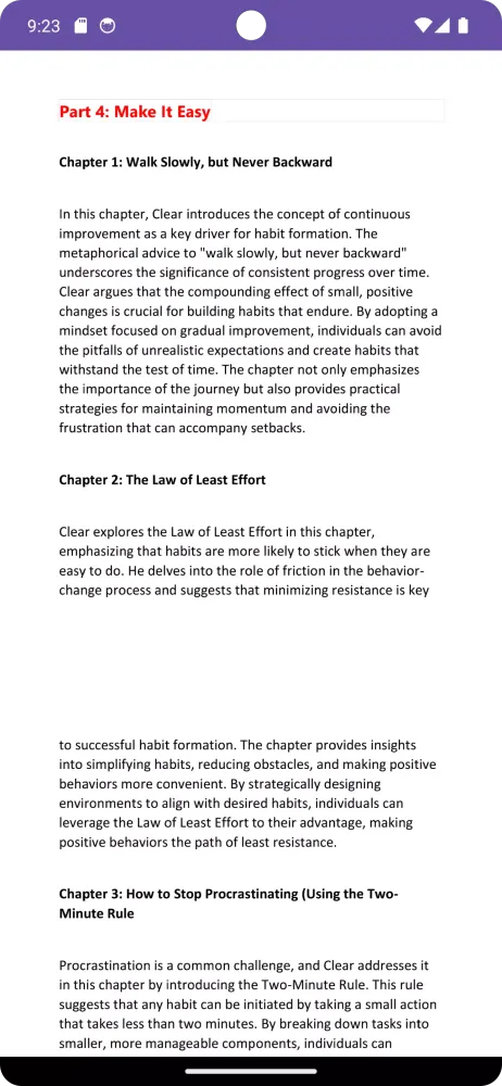 Atomic habits summary Screenshots