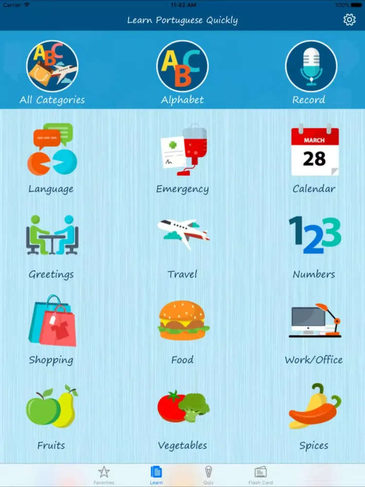 Learn Portuguese Quickly Pro iPad 应用截图