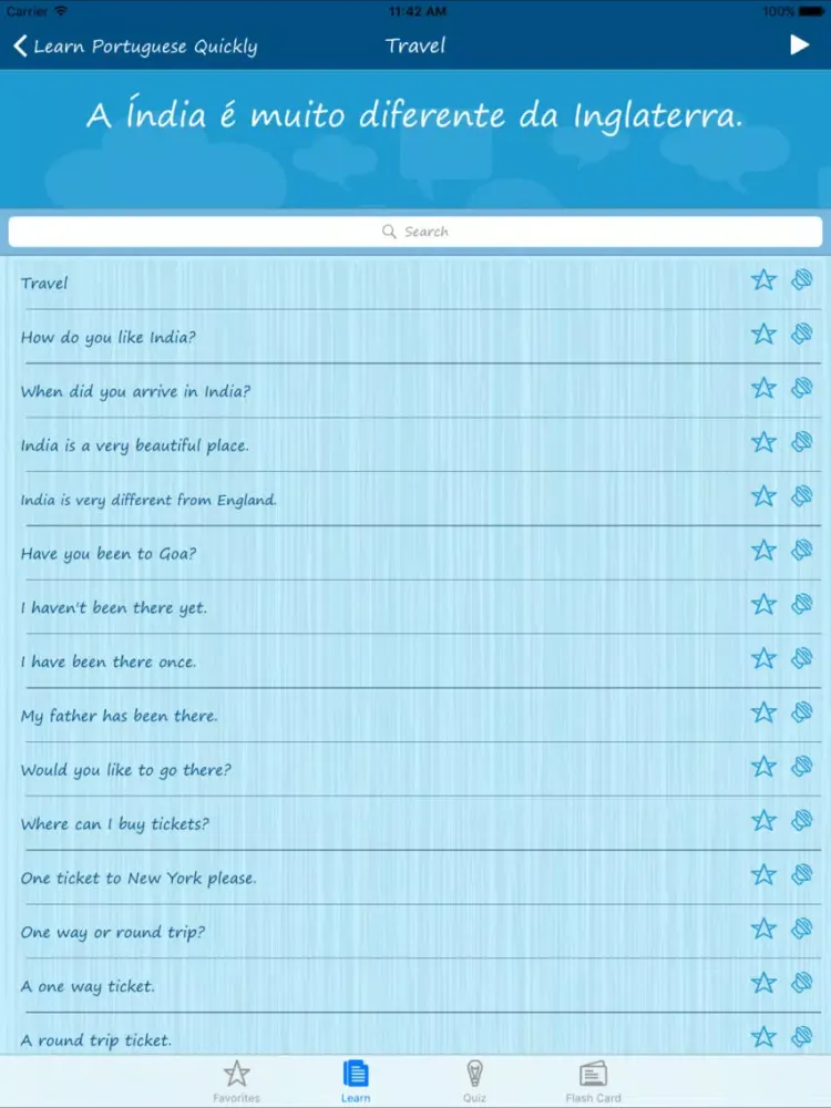 Learn Portuguese Quickly Pro iPad 应用截图