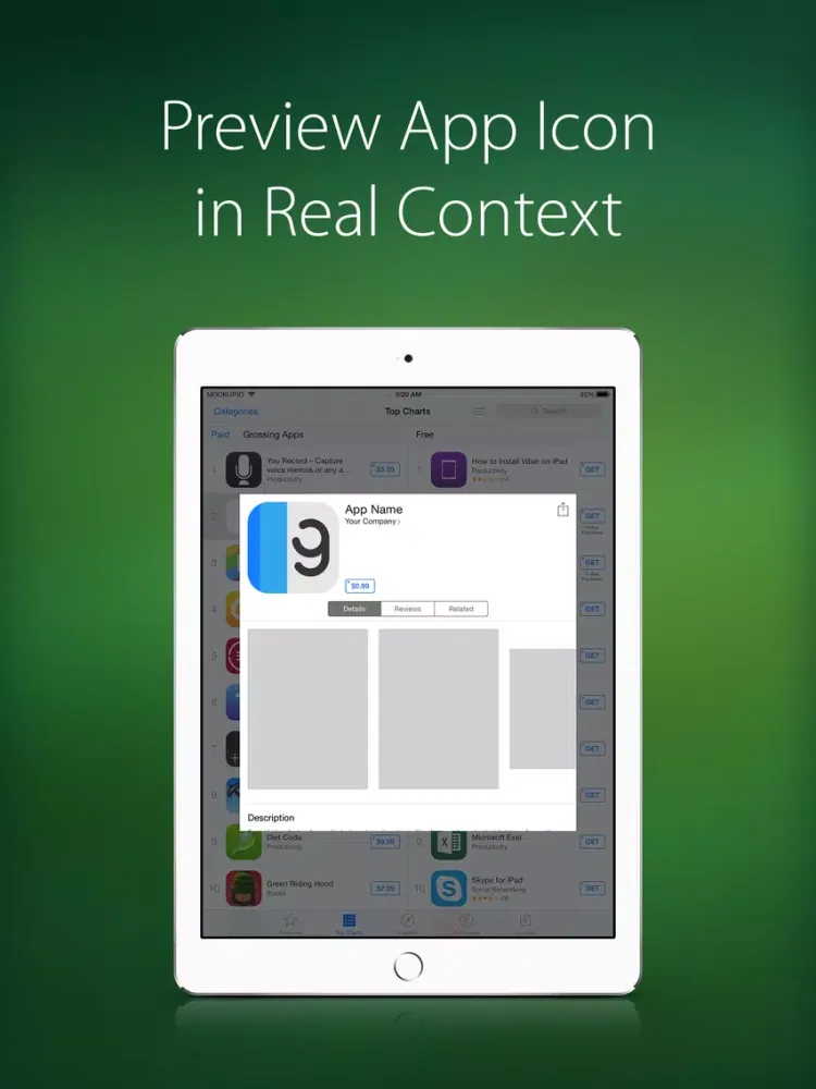 Capturas de pantalla de Mockup.io – Mobile UI Prototyping and Presentation iPad 