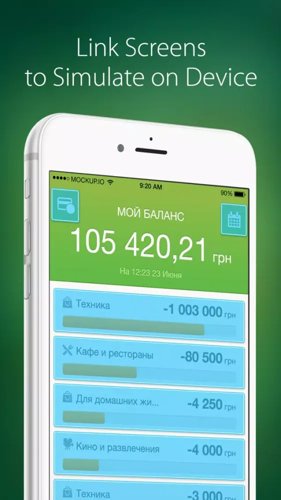 Capturas de pantalla de Mockup.io – Mobile UI Prototyping and Presentation
