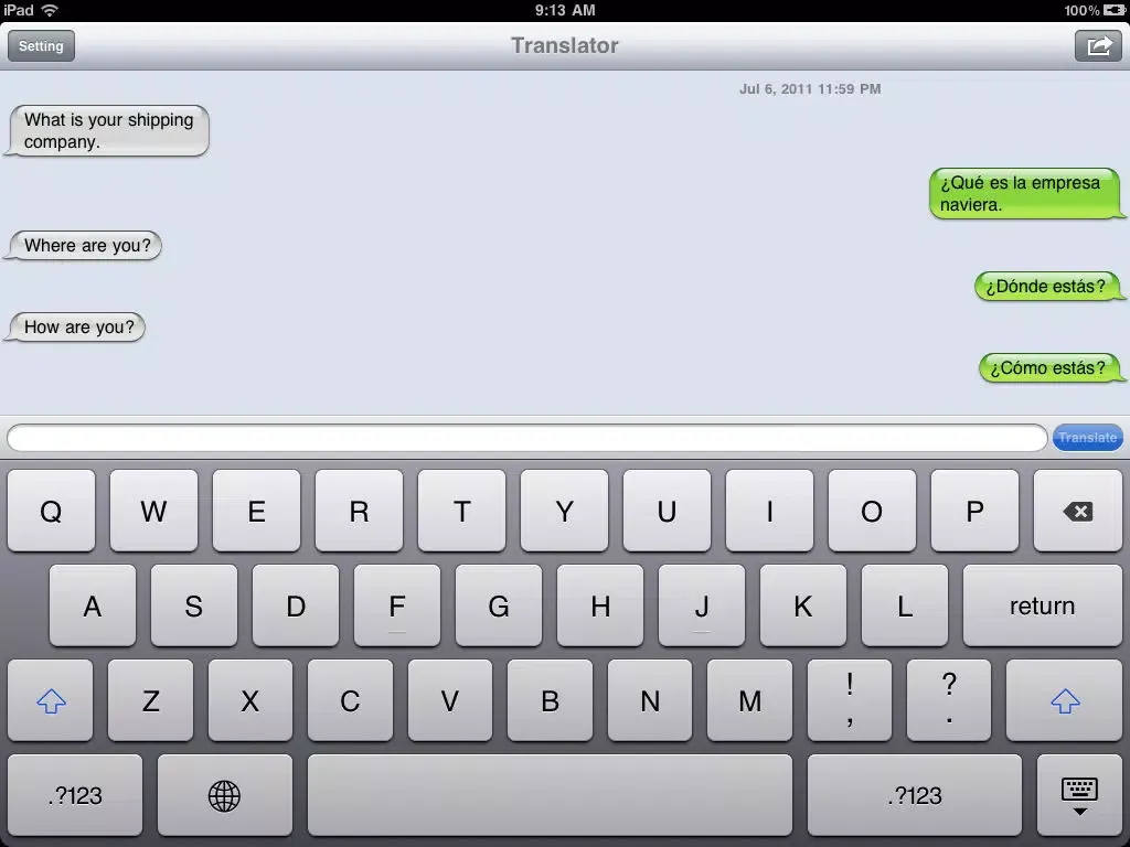 Translator ™ iPad  스크린샷