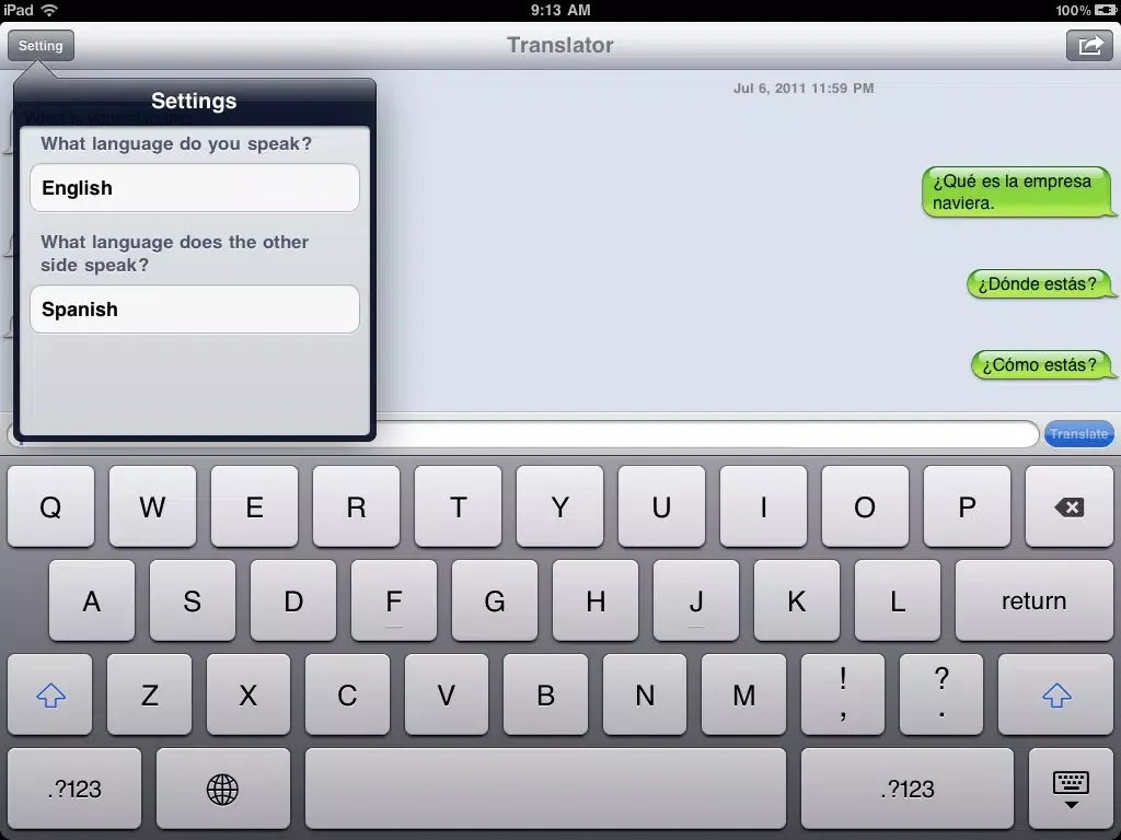 Translator ™ iPad  스크린샷