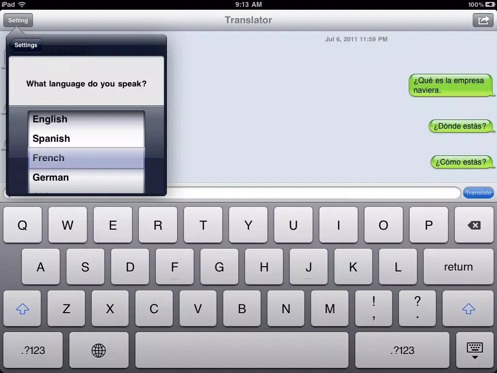 Translator ™ iPad  스크린샷