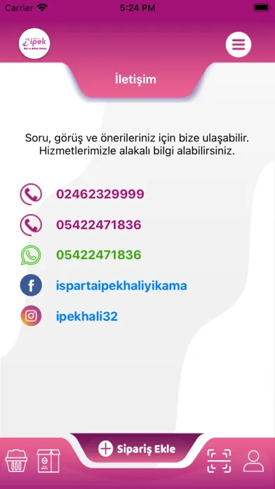 Captures d'écran de Isparta İpek Halı Yıkama