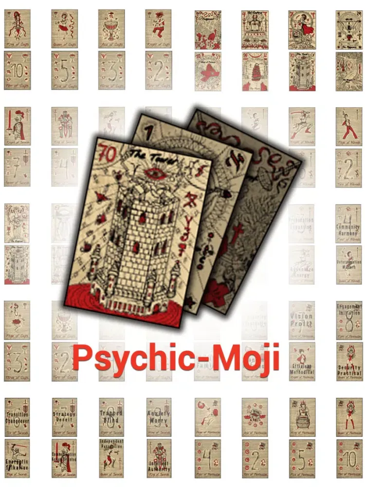 PsychicMoji -Your Daily Tarot Emoji Messenger App iPad  سکرین شاٹس