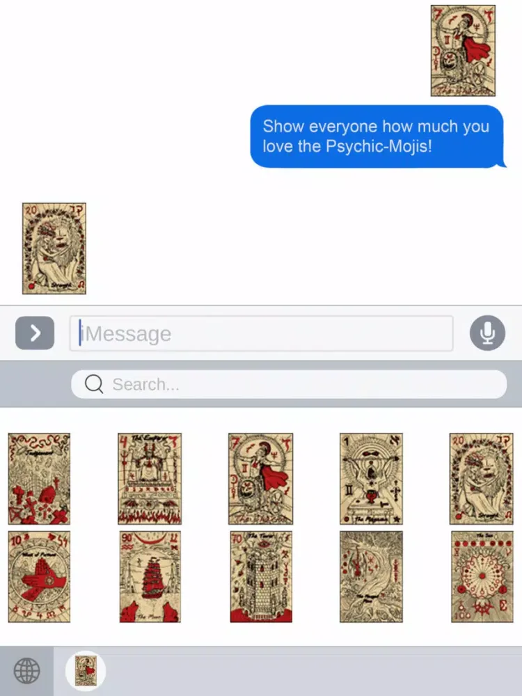 PsychicMoji -Your Daily Tarot Emoji Messenger App iPad  سکرین شاٹس
