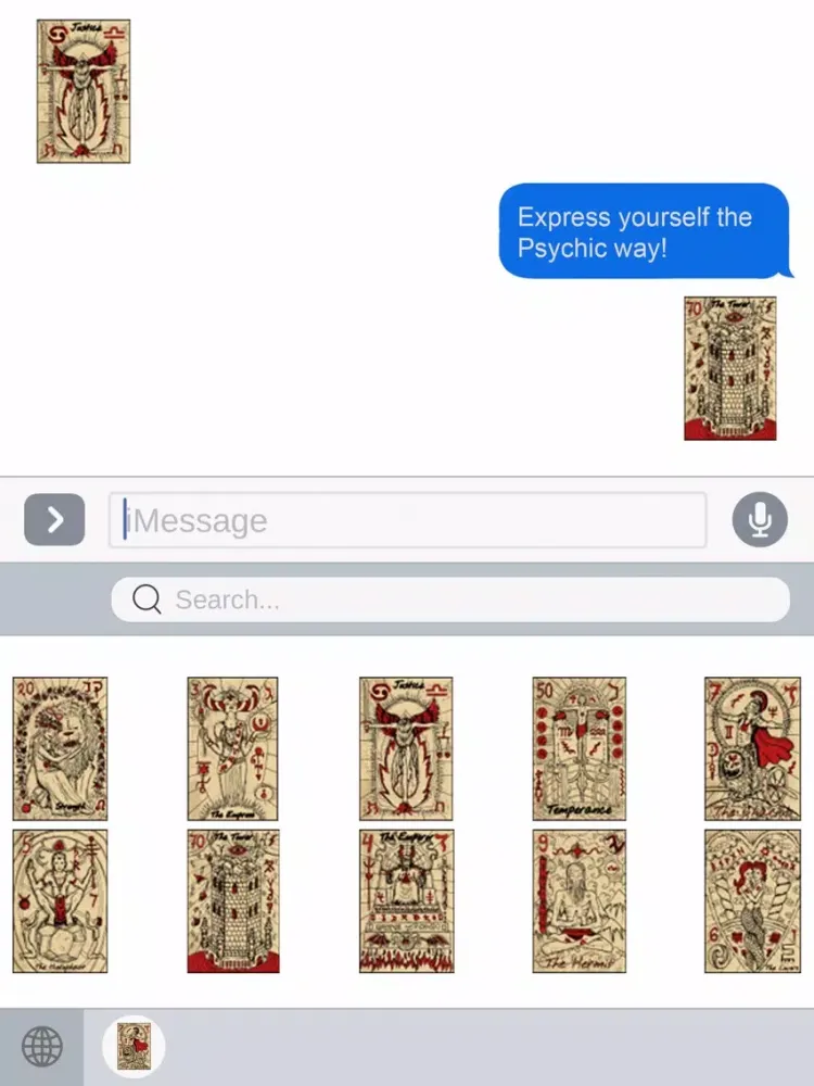 PsychicMoji -Your Daily Tarot Emoji Messenger App iPad  سکرین شاٹس