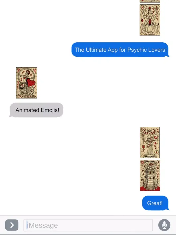 PsychicMoji -Your Daily Tarot Emoji Messenger App iPad  سکرین شاٹس