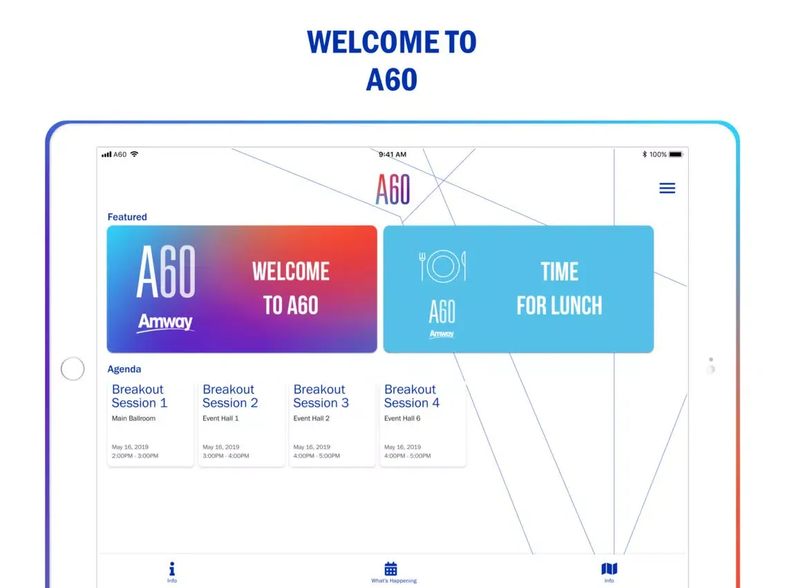 Capturas de pantalla de Amway A60 iPad 