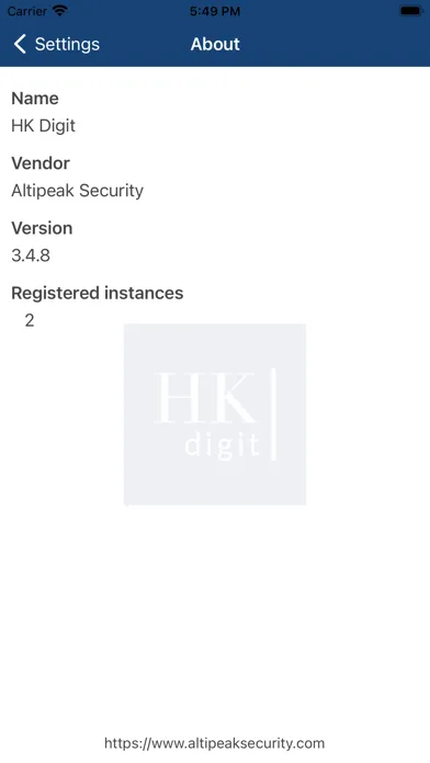 Ảnh chụp màn hình của HK Digit Access
