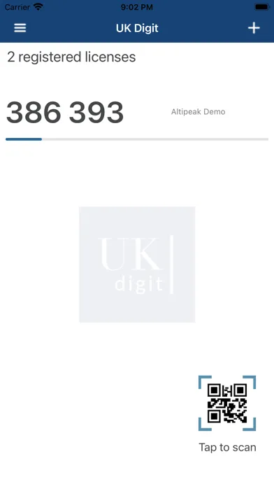 ภาพหน้าจอของ UK Digit Access