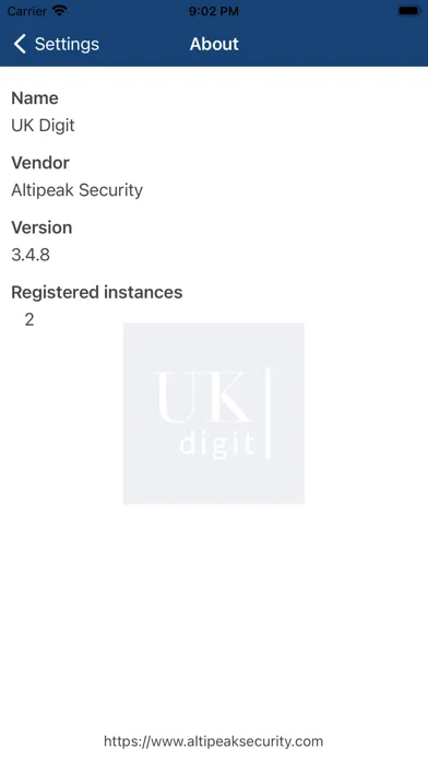 ภาพหน้าจอของ UK Digit Access