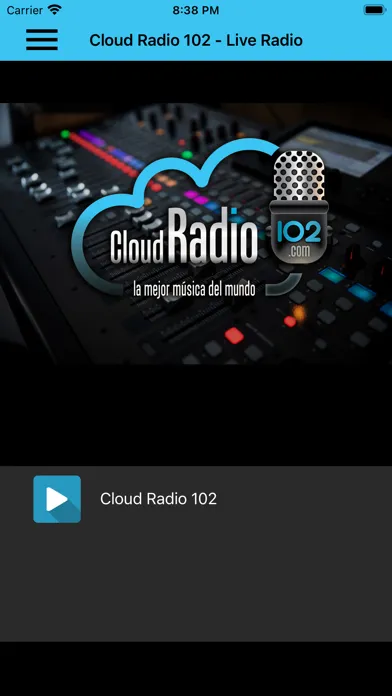 Tangkapan skrin Cloud Radio 102