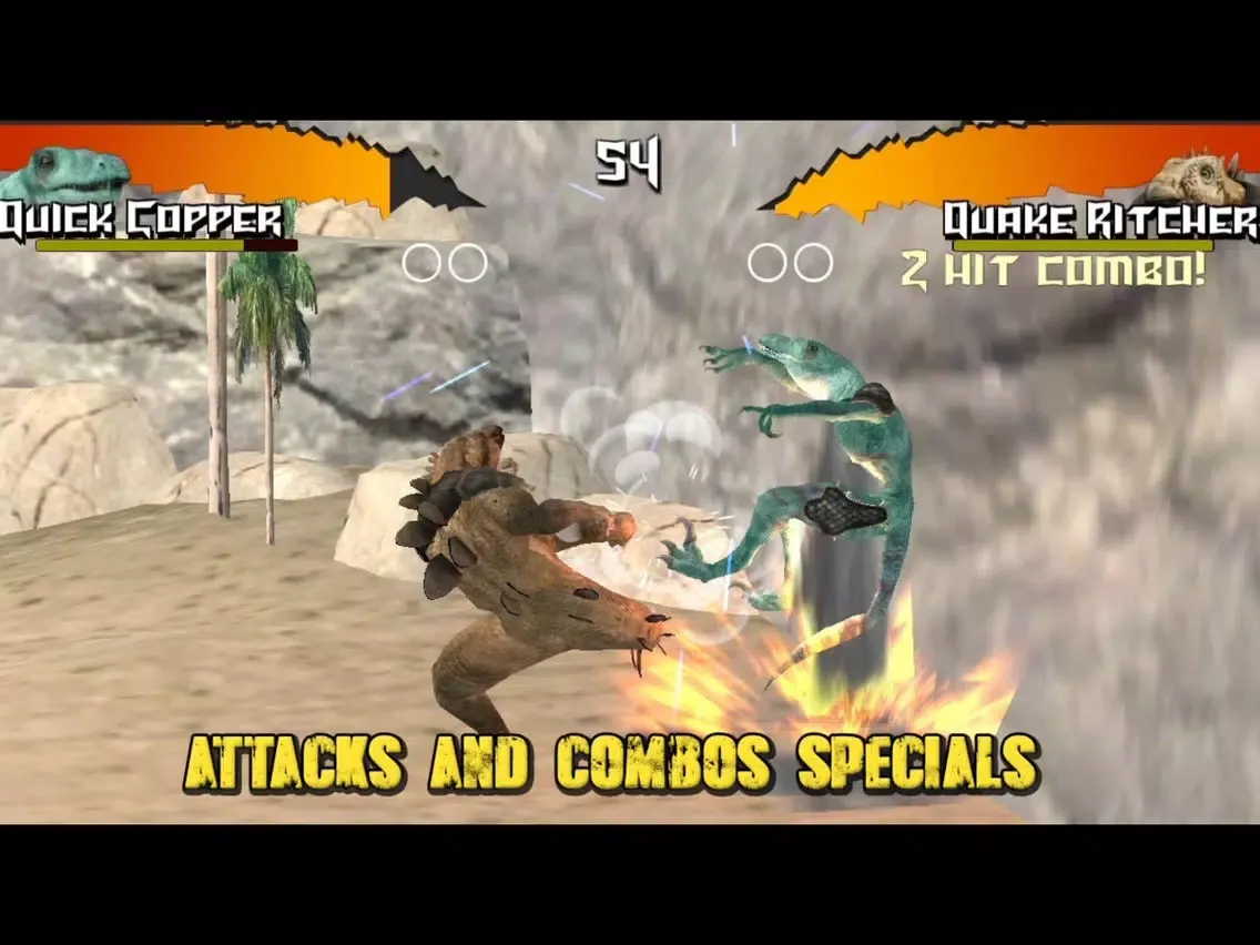Screenshot di Dinosaurs Free Fighting Game iPad 