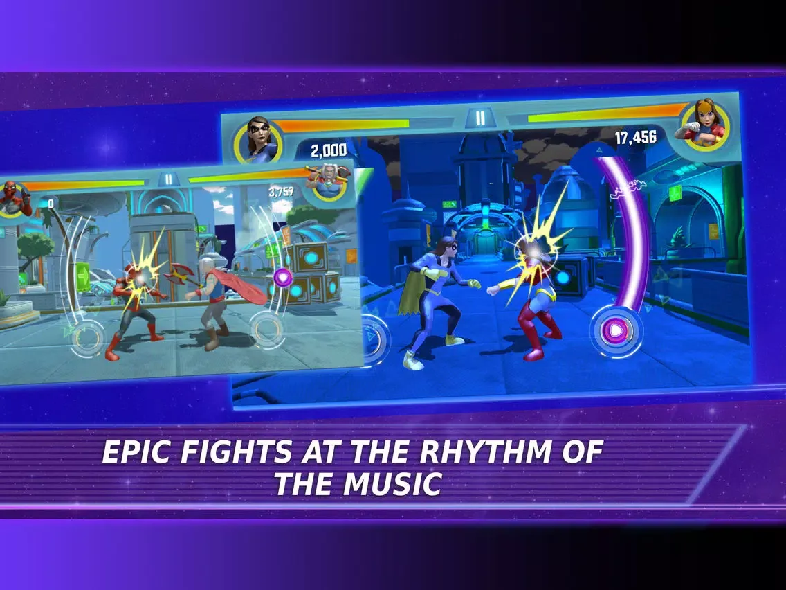 تصاویر Superheroes Music Fighting Games iPad 