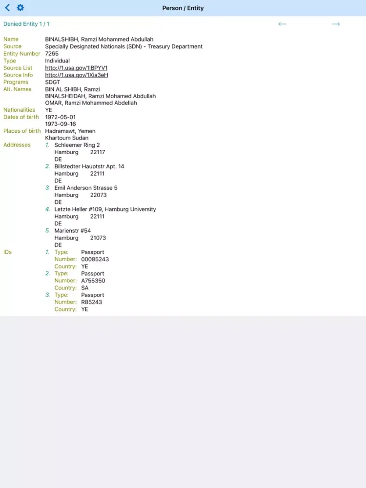تصاویر Export Screening List iPad 