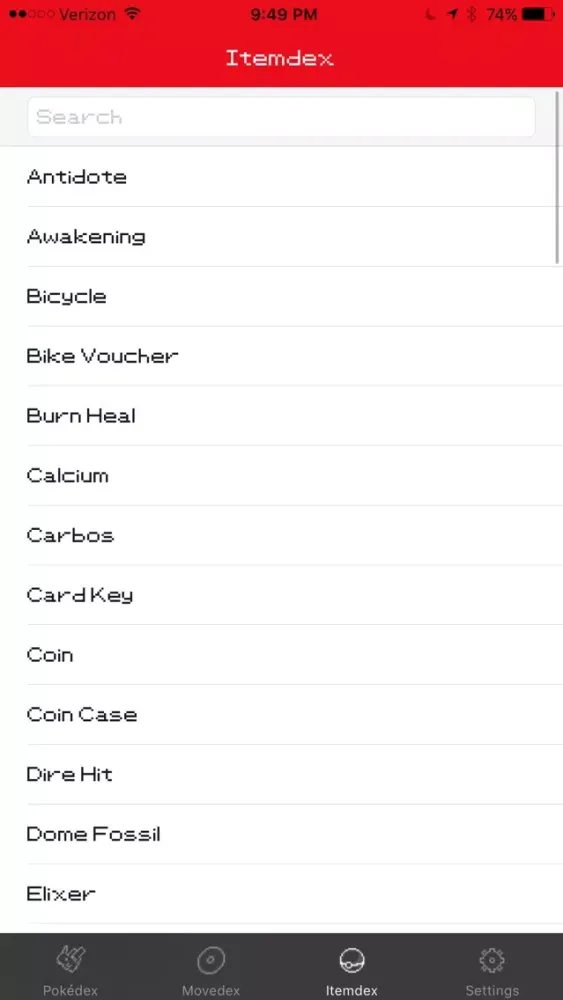 Tangkapan layar 151 - A Pokédex for Pokémon RBY