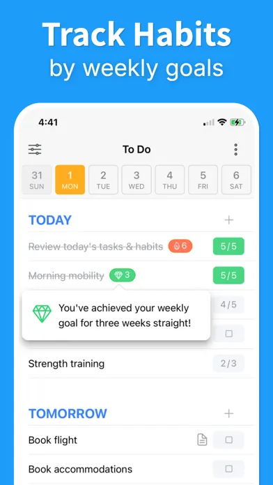 Motidayt: Tasks, Habits, Goals স্ক্রিনশট
