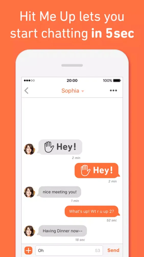Chatting with international friends -Hit Me Up!- Chat,Meet New people, Foreigners, Stranger স্ক্রিনশট