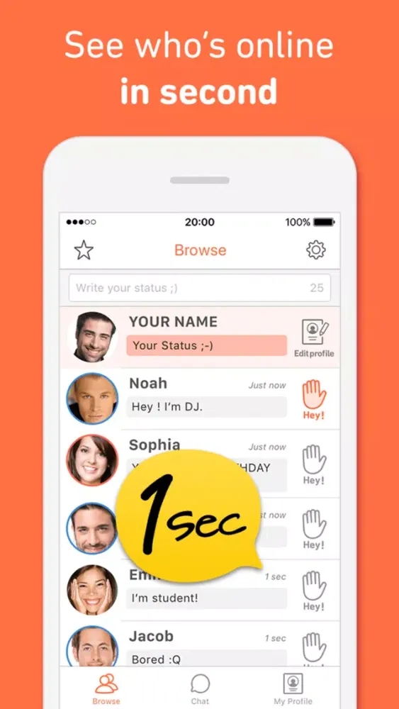 Chatting with international friends -Hit Me Up!- Chat,Meet New people, Foreigners, Stranger স্ক্রিনশট