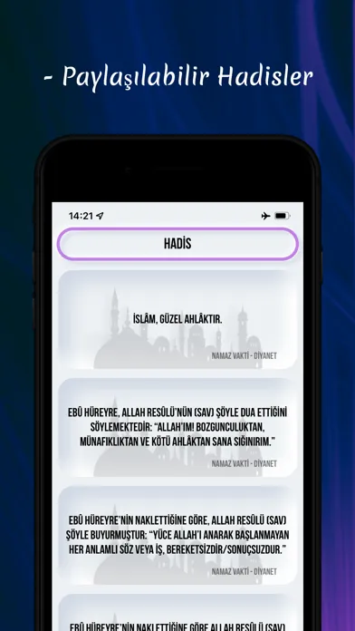 Capturas de pantalla de Namaz Vakti-Diyanet-Hadis