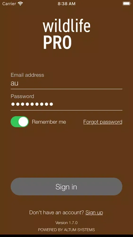 WildlifePro Ekran Görüntüleri
