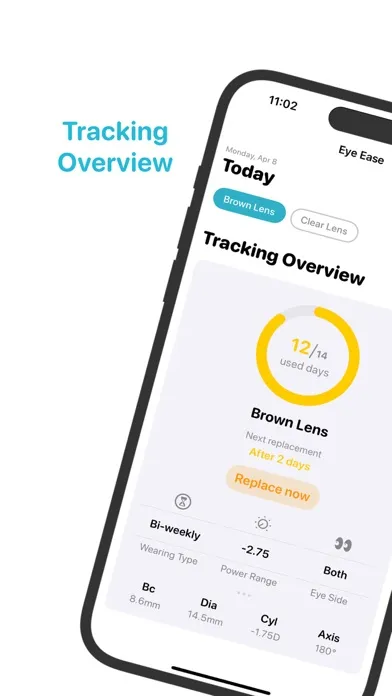 EyeEase - Contact Lens Tracker Screenshots