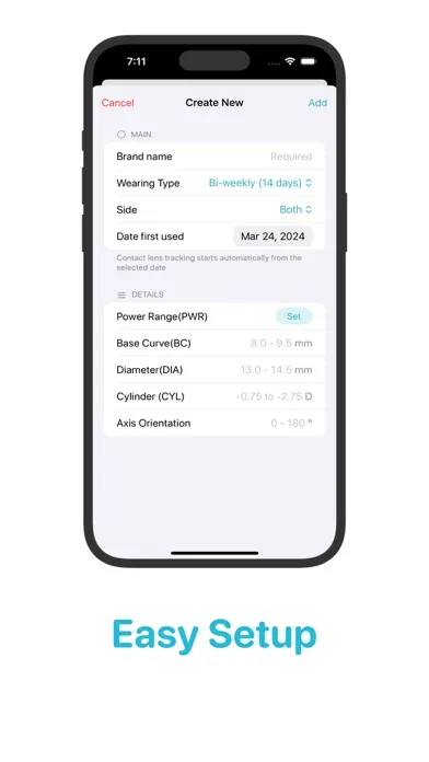 EyeEase - Contact Lens Tracker Screenshots