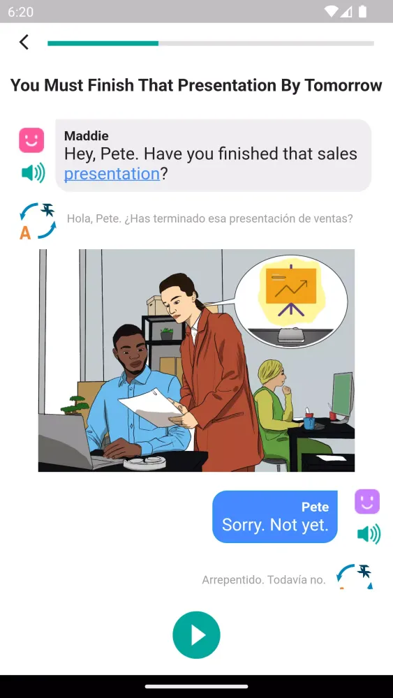 Captures d'écran de ALULA - the AI English Tutor
