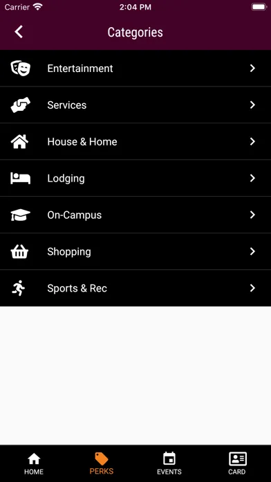 Screenshot di Mohawk Alumni Perks