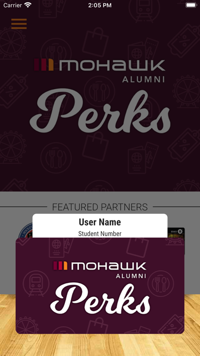 Tangkapan skrin Mohawk Alumni Perks