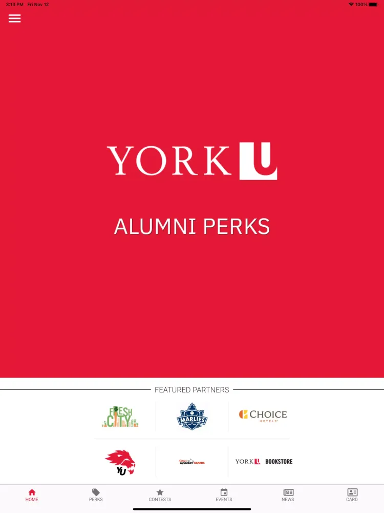 Ảnh chụp màn hình của York U Alumni Perks