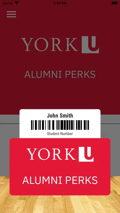 Zrzuty ekranu York U Alumni Perks