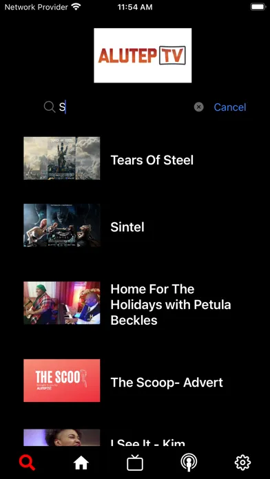Tangkapan skrin AlutepTV