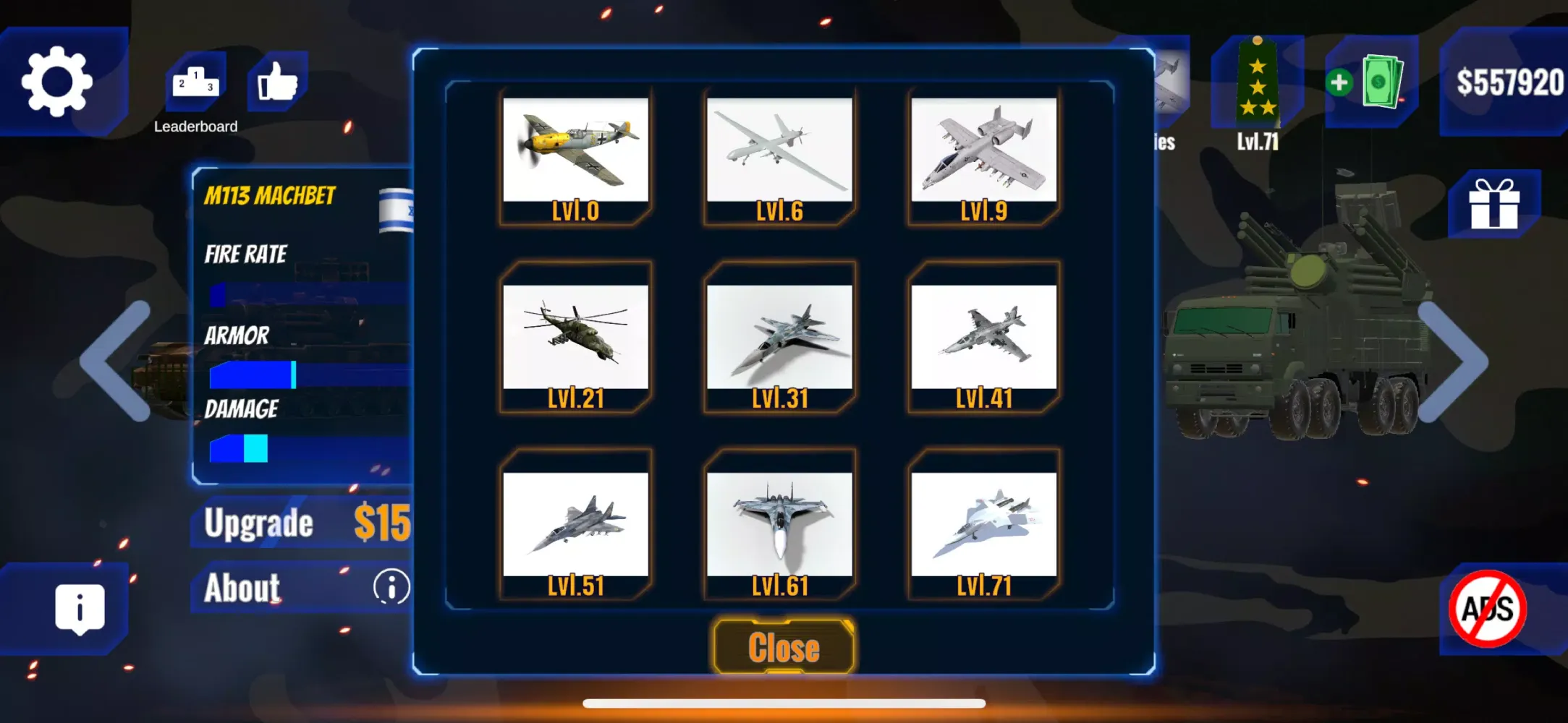 Ảnh chụp màn hình của C-RAM Simulator: Air defense