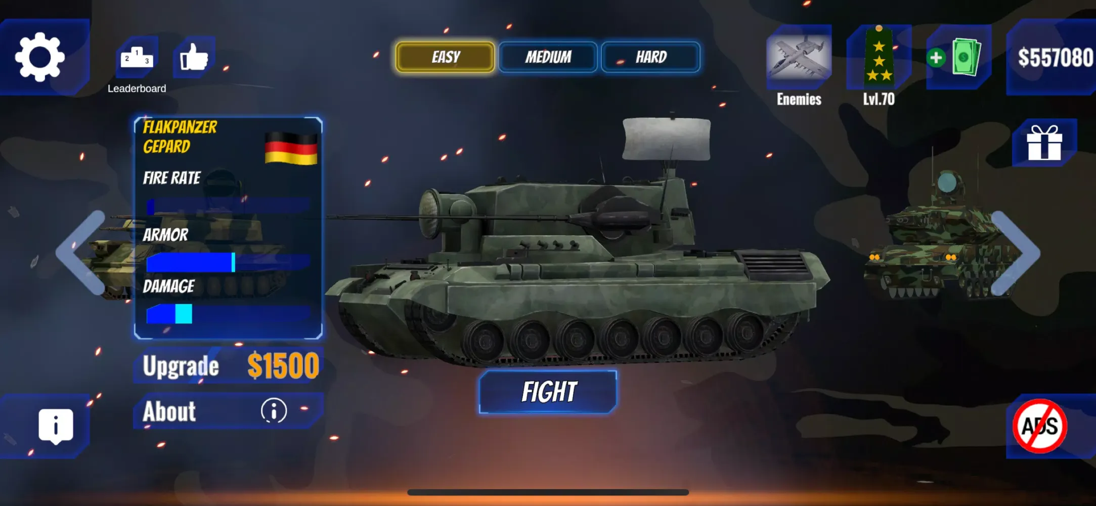 Ảnh chụp màn hình của C-RAM Simulator: Air defense