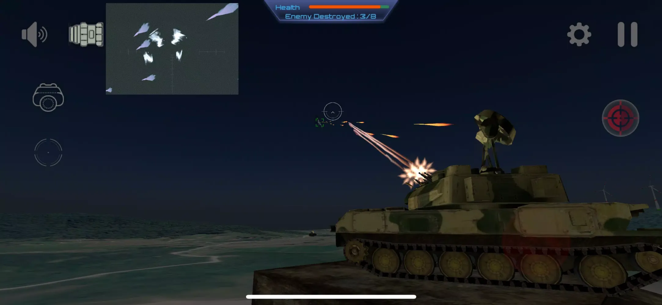 Ảnh chụp màn hình của C-RAM Simulator: Air defense