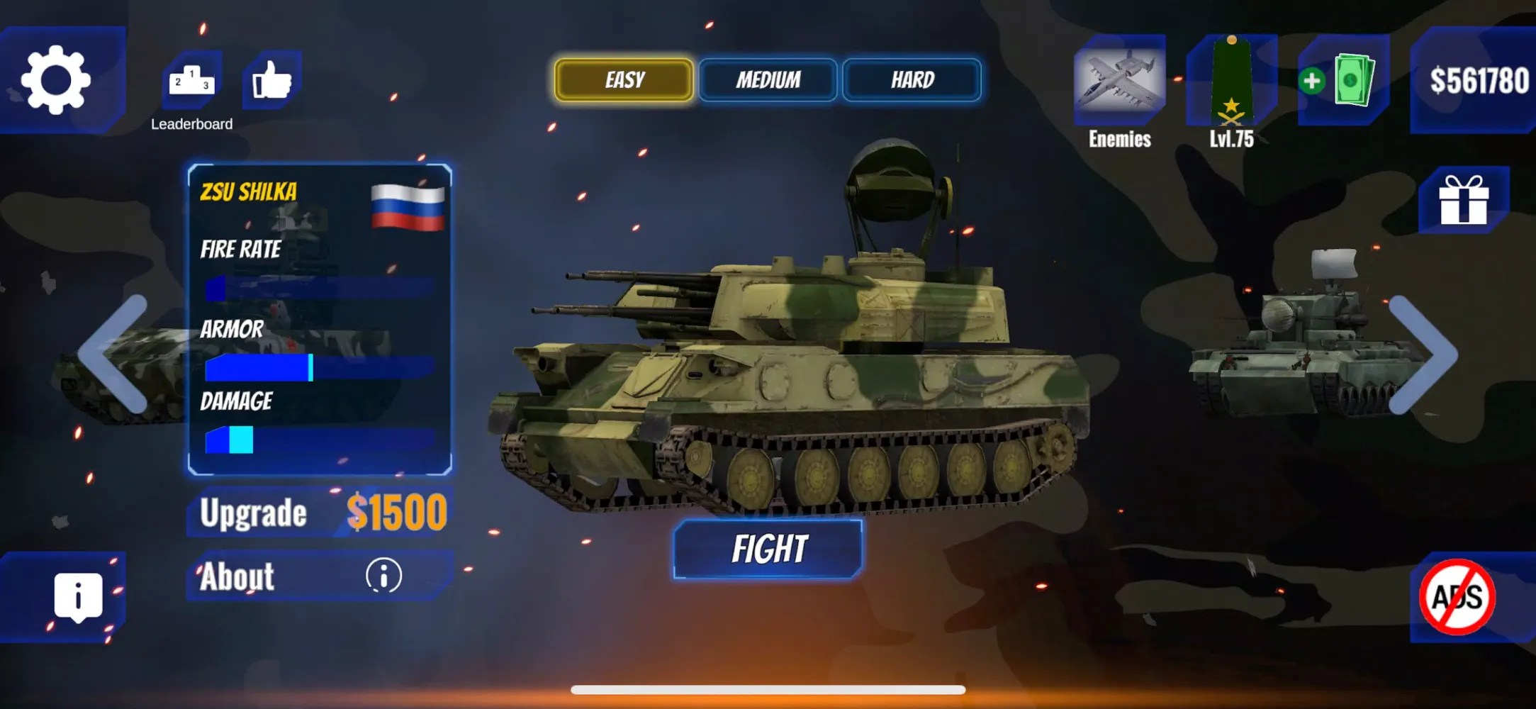 Ảnh chụp màn hình của C-RAM Simulator: Air defense