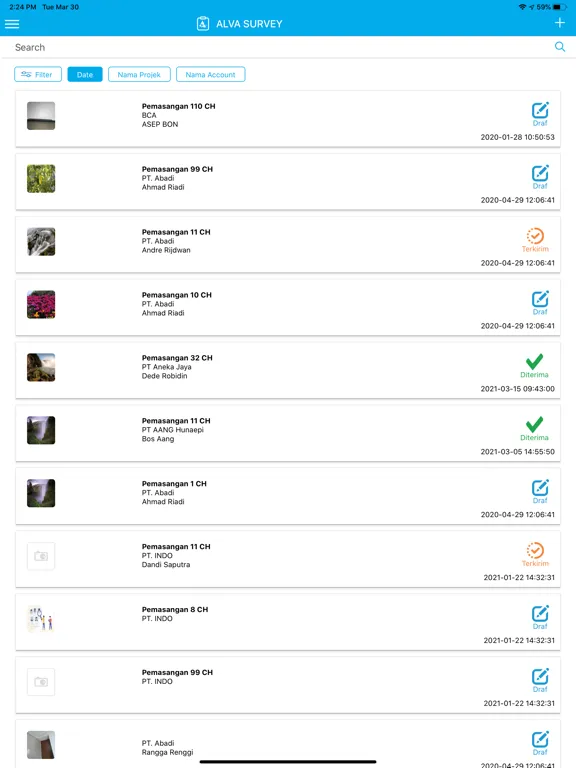 Alva Survey iPad  Ekran Görüntüleri