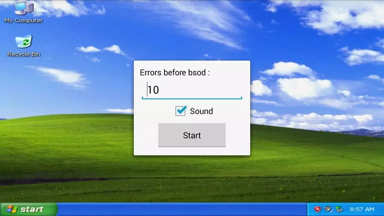 Capturas de tela do Xp Error Prank