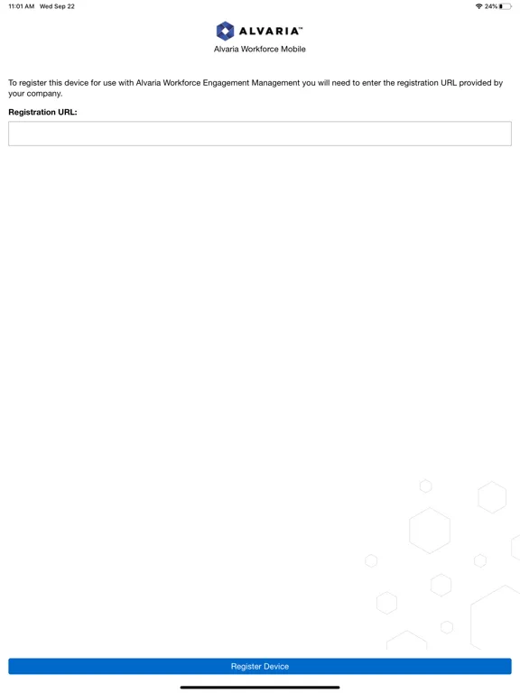 Ảnh chụp màn hình của Alvaria Workforce Mobile iPad 