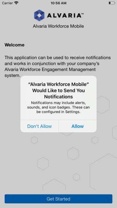 Ảnh chụp màn hình của Alvaria Workforce Mobile