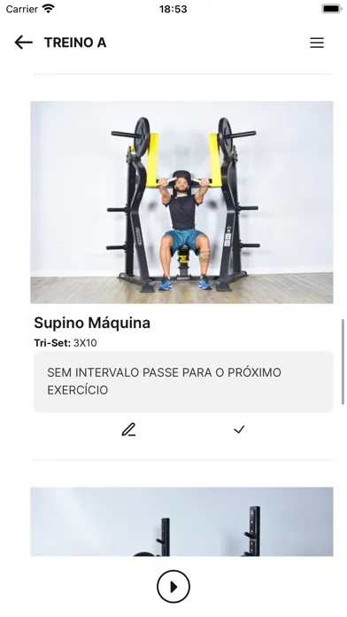 Capturas de tela do GN Training