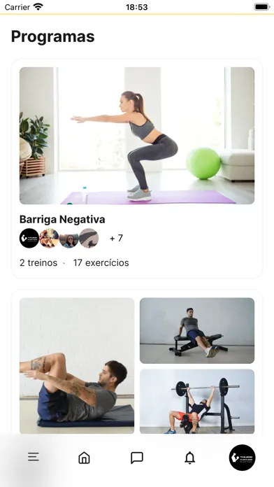 Capturas de tela do GN Training