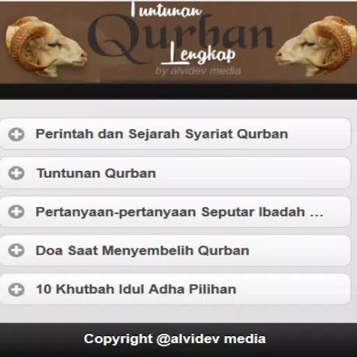 Tangkapan skrin Tuntunan Qurban