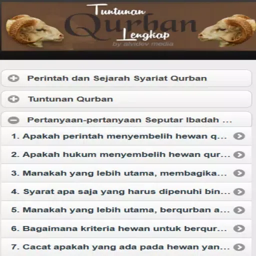 Tangkapan skrin Tuntunan Qurban