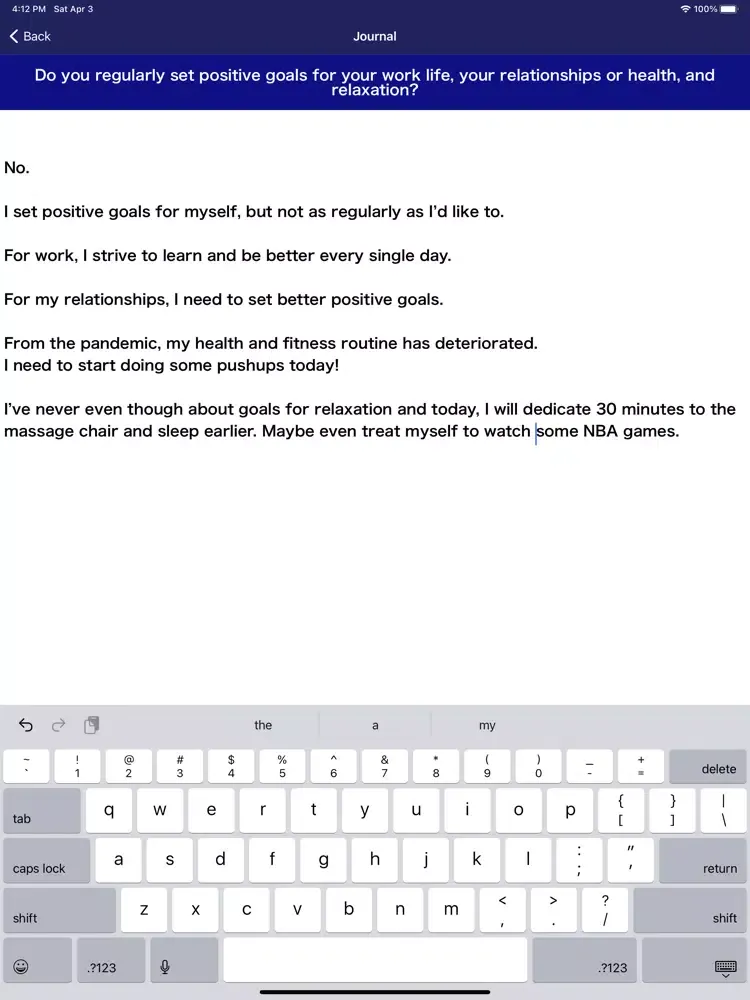 Thought Journal: CBT Therapy iPad  Screenshots